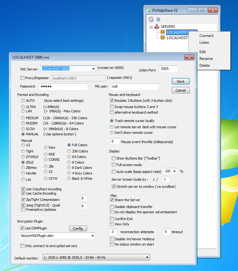 default ultravnc password default ultravnc password